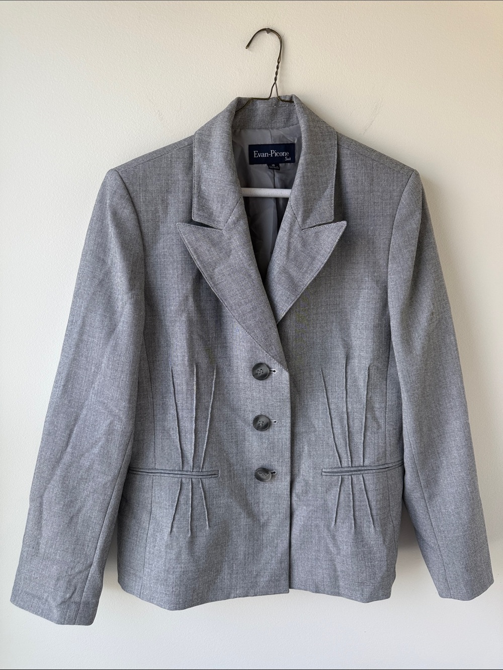 Evan Picone Light Gray Women's Tailored Blazer